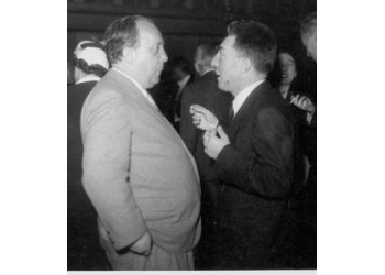 Nr. 190 v. l. n. r.: Karl Amadeus Hartmann und Luigi Dallapicola auf dem IGNM-Fest. Palermo. 1949. Foto privat © Karl Amadeus Hartmann-Gesellschaft