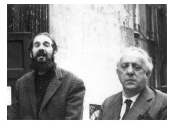 Nr. 328 v. l. n. r.: Emilio Vedova und Karl Amadeus Hartmann. Ort unb. 1961. Foto privat © Karl Amadeus Hartmann-Gesellschaft