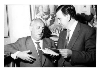 Nr. 330 v. l. n. r.: Karl Amadeus Hartmann und Ulrich Dibelius. München. 1962. Foto: Felicitas Timpe, Archiv Karl Amadeus Hartmann-Gesellschaft © Bayerische Staatsbibliothek